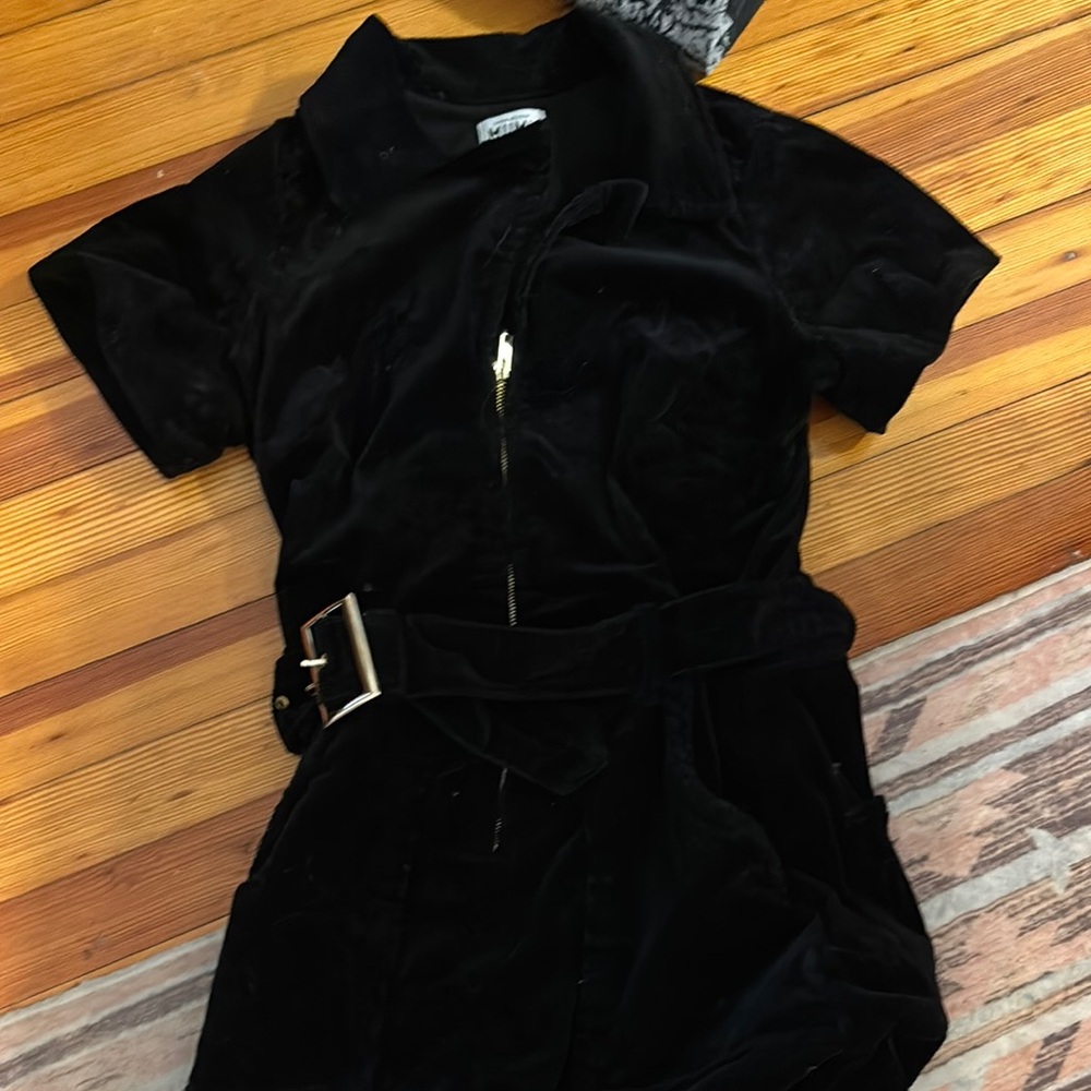 Show Me Your MuMu Black Velvet Jumpsuit